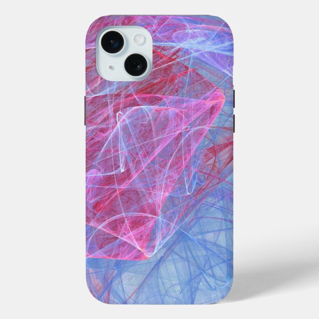 Coques Case-Mate iPhone Fée Gâcheuse - Enchantant Abstrait En Rose Et Bleu (Verso)