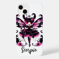 Fée Gothique Rose Noir Scorpion Astrologie Zodiaqu