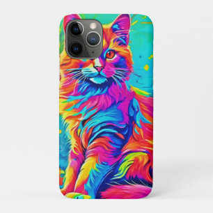 Case-Mate iPhone Case Feline Lumineuse : Chat en néon coloré