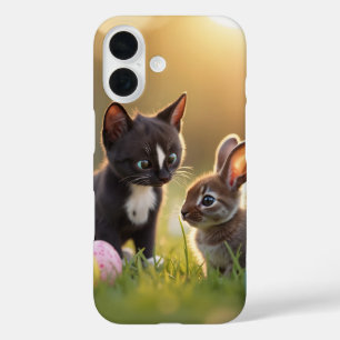 Coque Pour iPhone 16 Felini & Fluffy : Un conte de Pâques de deux amis
