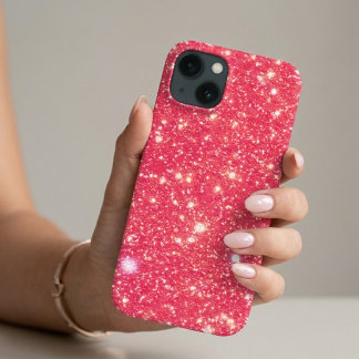 Case-Mate iPhone Case Féminin Étincelant Faux Paillettes Rose Chaud Pail