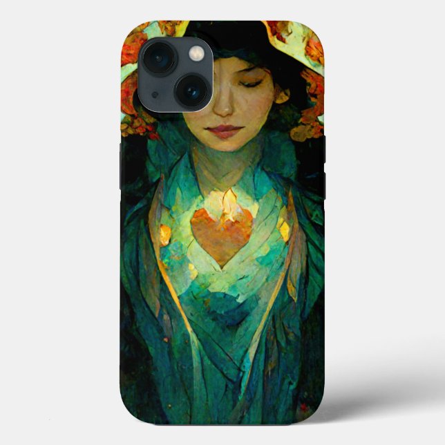 Coques Case-Mate iPhone Femme au coeur brillant Imaginaire Sci-Fi (Verso)