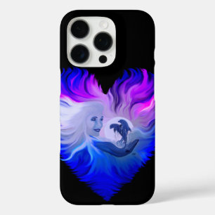 Coques iPhone 16 Pro Femme avec dauphins au clair de lune