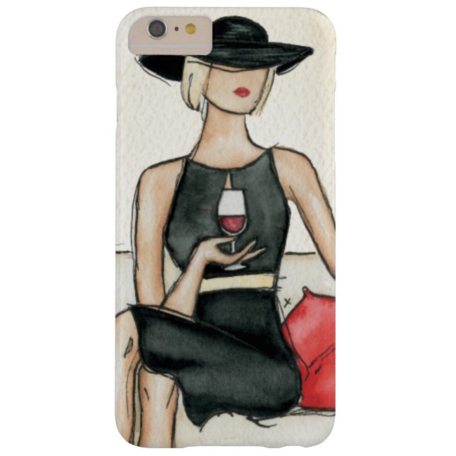 Coques Case-Mate iPhone Femme buvant du vin rouge (Dos)