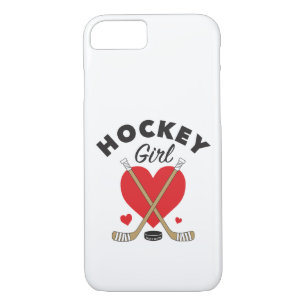 Case-Mate iPhone Case Femme de hockey filles Amour Heart Hockey Sticks