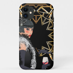 Case-Mate iPhone Case Femme de mode rétro avec verre de vin