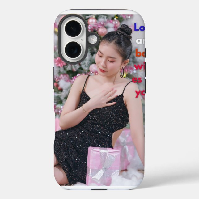 Coques Case-Mate iPhone Femme de Noël avec cadeaux (Verso)