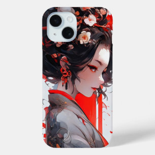 Coque Pour iPhone 15 Femme Geisha Anime