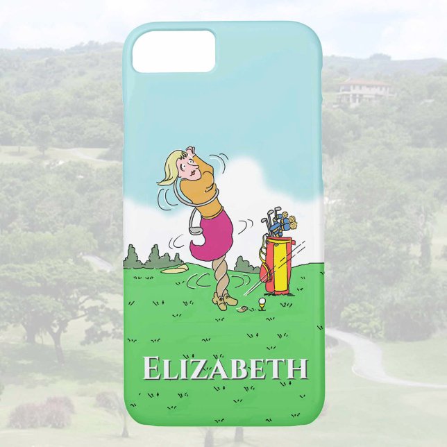 Coques Case-Mate iPhone Femme Jouant Au Golf. Personnalisez. (Créateur téléchargé)