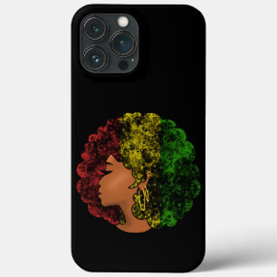 Case-Mate iPhone Case Femme noire rasta afro rouge jaune vert 
