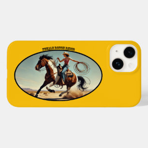 Coque Pour iPhone 14 Femme occidentale Cowgirl sur un cheval avec une c