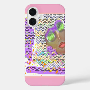 Coque Pour iPhone 16 Femme portant des verres verts