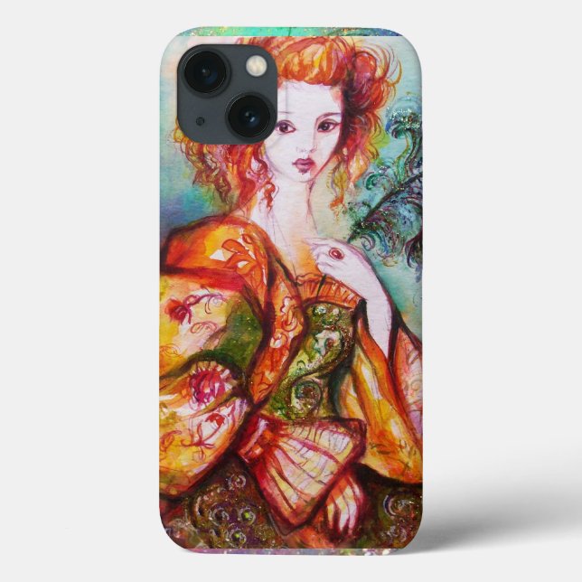 COQUES Case-Mate iPhone FEMME ROMANTIQUE AVEC PÂTE DE PEACOCK ÉCLANTE (Verso)