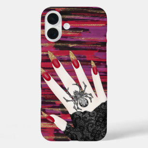 Coques iPhone 16 Plus FEMMES GOTHIQUES éffrayantes MAIN AVEC DE LONGS ON