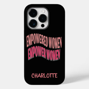 Coque Pour iPhone 14 Pro Femmes habilitées Empower citation rouge poire tex