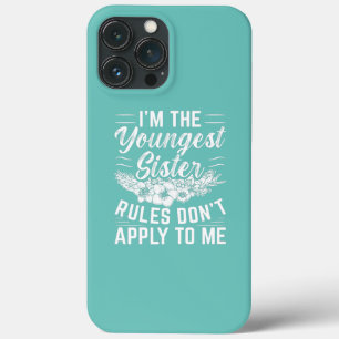 Case-Mate iPhone Case Femmes Je suis la plus jeune Soeur Règles ne s'app