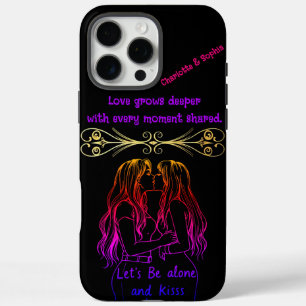 Coques iPhone 16 Pro Max Femmes partageant un moment d'amour tout en portan