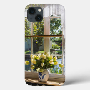 Case-Mate iPhone Case Fenêtre avec rideau de dentelle et tulipe