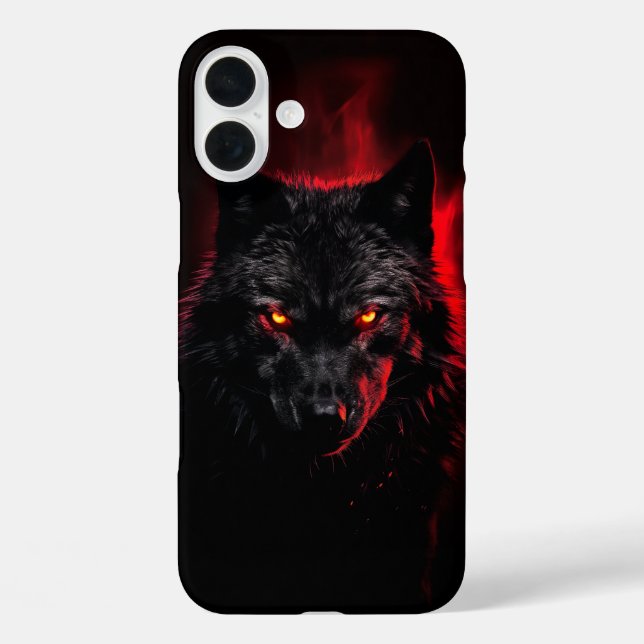 Coques Case-Mate iPhone Fenrir - Loup noir aux yeux rouges (Verso)