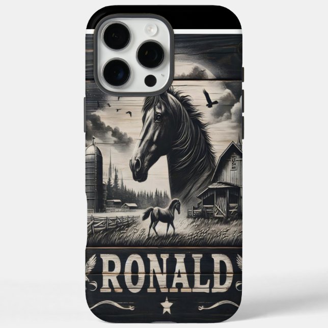Coques Case-Mate iPhone Ferme Rustique Avec Cheval (Verso)