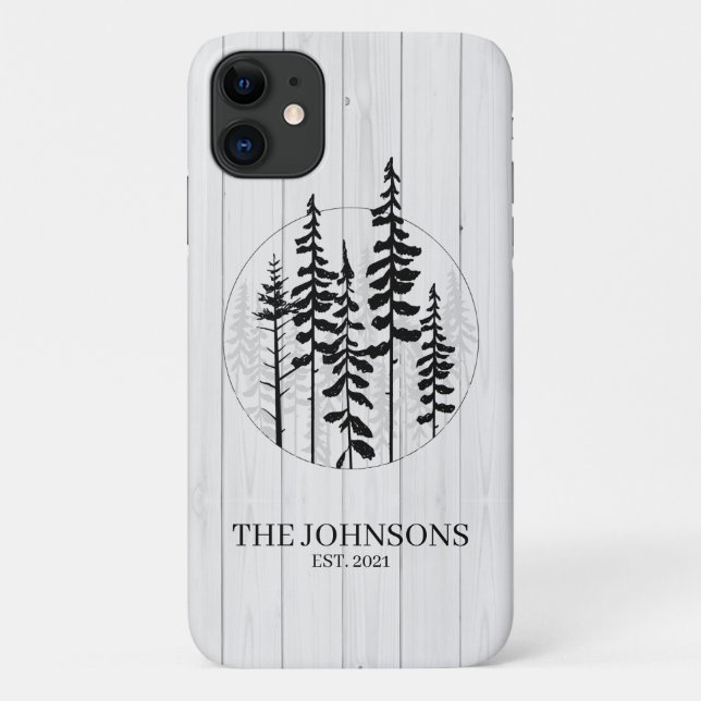 Coques Case-Mate iPhone Ferme Rustique moderne de pins (Dos)