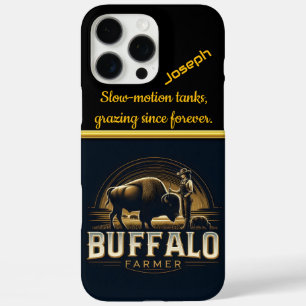 Coques iPhone 16 Pro Max Fermier avec troupeau de bisons à Dusk