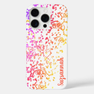Coques iPhone 16 Pro Festif Colorful Confetti Streamers Nom personnalis
