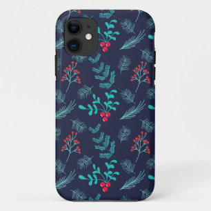 Case-Mate iPhone Case Festif Floral Holly Berries Fir Motif Vacances