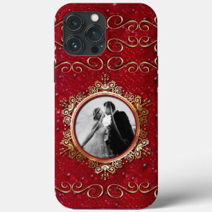 Case-Mate iPhone Case Festif Noël Rouge or Flambeau de neige photo hiver