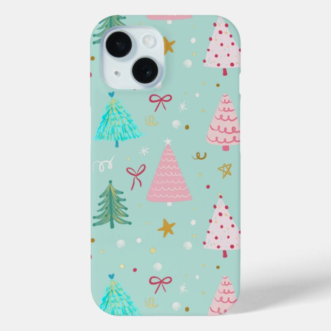 Coques Case-Mate iPhone Festive Christmas Tree Phone Case (Verso)