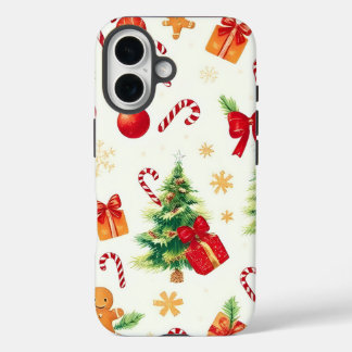 Coque Pour iPhone 16 Festive Holiday Cheer