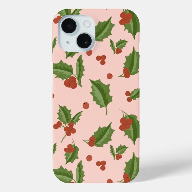 Coques Case-Mate iPhone Festive Holly Berry Phone Case (Verso)