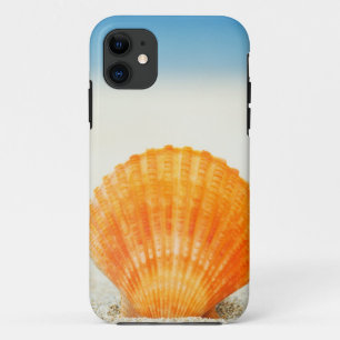 Coques Pour iPhone Feston Shell orange se tenant droit en sable