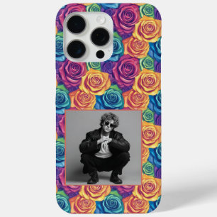 Coque iPhone 15 Pro Max Fête d'anniversaire Edge Rose Fleur Photo