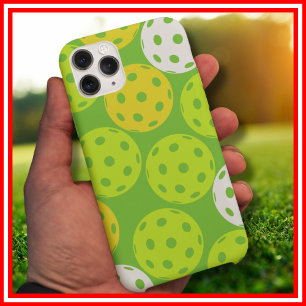 Coque Pour iPhone 14 Fête d'anniversaire Pickleball Vert Mignon Sports