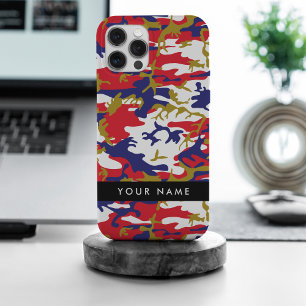 Coque iPhone 15 Pro Max Fête de l'Indépendance Camouflage Votre nom Person