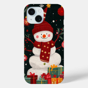 Coque Pour iPhone 15 Fête de Noël des Snowman joyeux