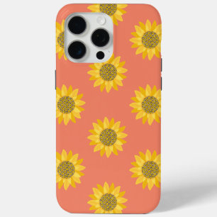 Coque iPhone 15 Pro Max Fête des Mères du Tournesol Jaune mignonne