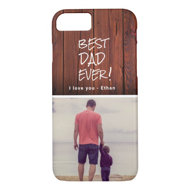 Coques Case-Mate iPhone Fête des pères photo de meilleur papa jamais (Dos)