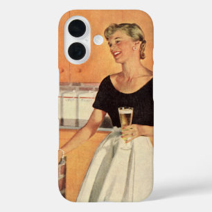 Coques iPhone 16 Fête Vintage dans la Cuisine, Bière et Apéritifs