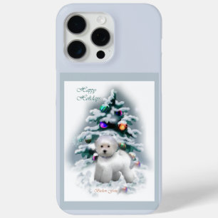 Coque iPhone 15 Pro Max Fêtes de Noël à Bichon Frise