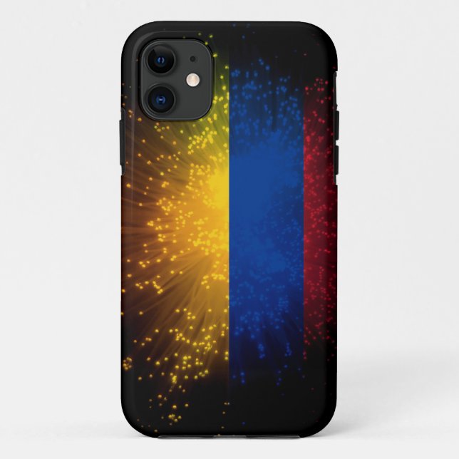 Coques Case-Mate iPhone Feu d'artifice de drapeau de la Colombie (Dos)