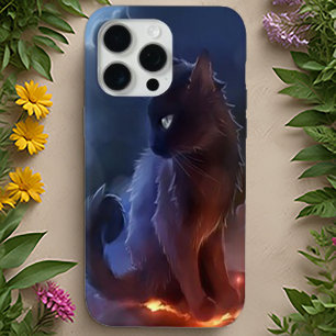 Coque iPhone 15 Pro Max Feu de chat Twilight