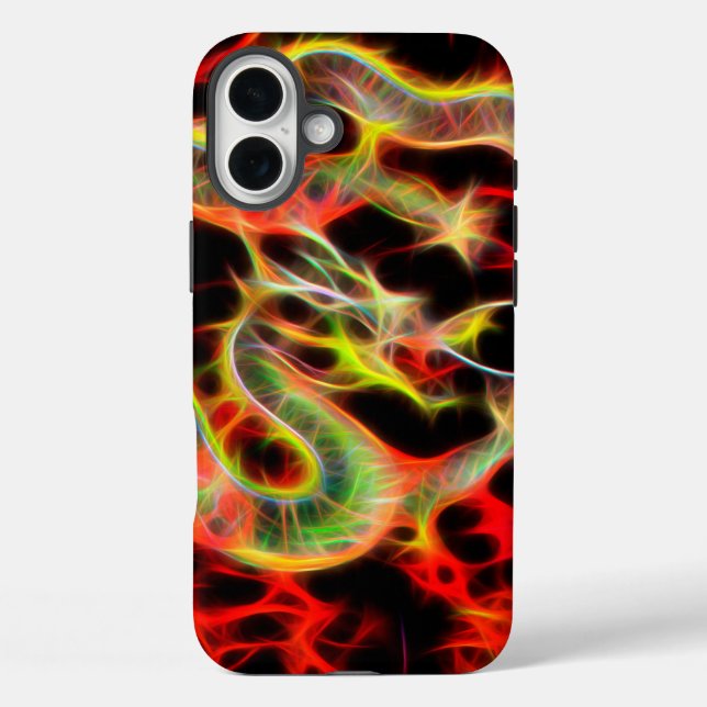 Coques Case-Mate iPhone Feu de dragon sur Lucky Energy (Verso)