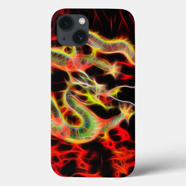 Coques Case-Mate iPhone Feu de dragon sur Lucky Energy (Verso)