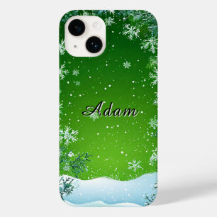 Coque Pour iPhone 14 Feuillage hivernal entourant la scène