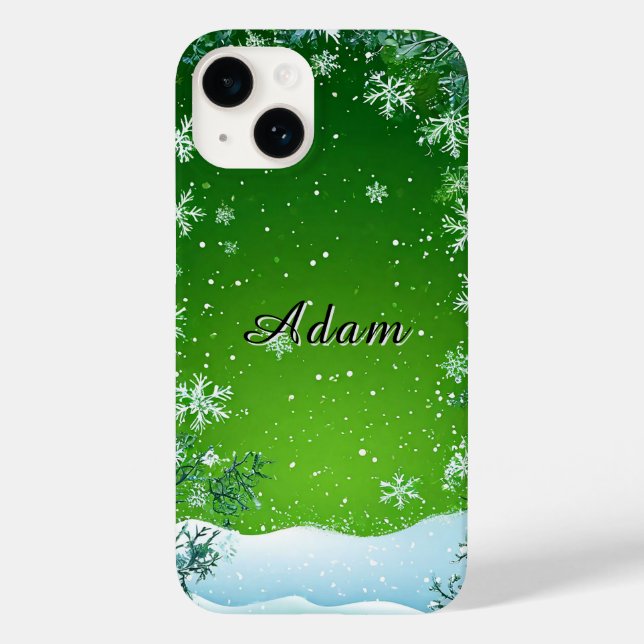 Coques Case-Mate iPhone Feuillage hivernal entourant la scène (Verso)