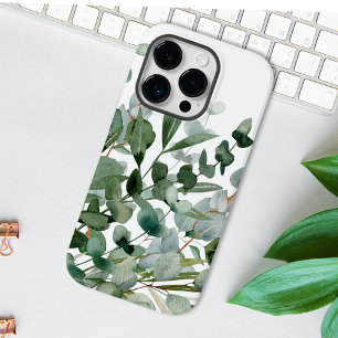 Coque Pour iPhone 14 Pro Feuillage Vert Aquarelle Feuilles de Verdure