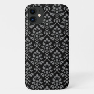 Case-Mate iPhone Case Feuille Damask Gris sur noir