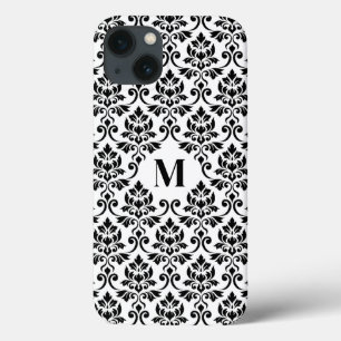 Case-Mate iPhone Case Feuille Damask Motif noir (personnalisé)